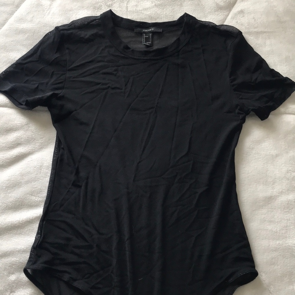 black mesh bodysuit